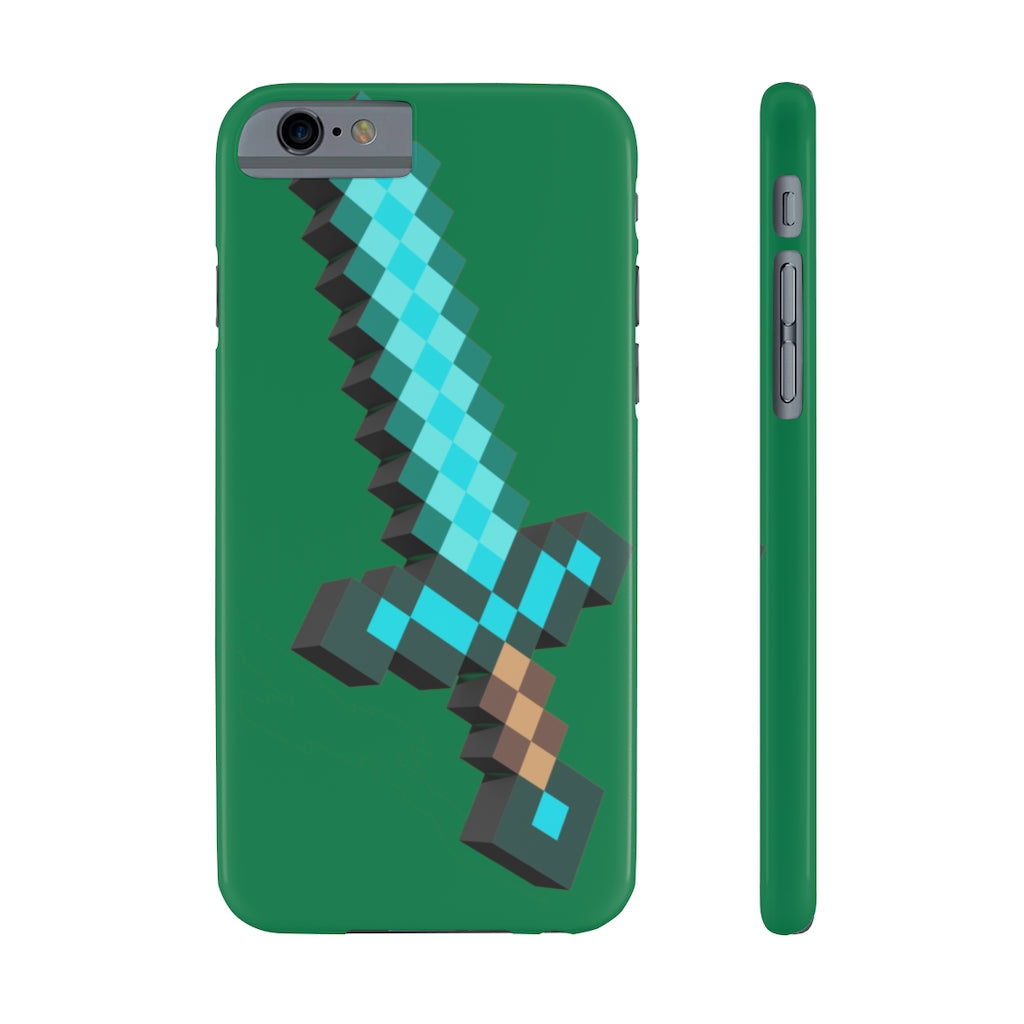 Minecraft Sword Slim Matte Phone Cases - AzraTec