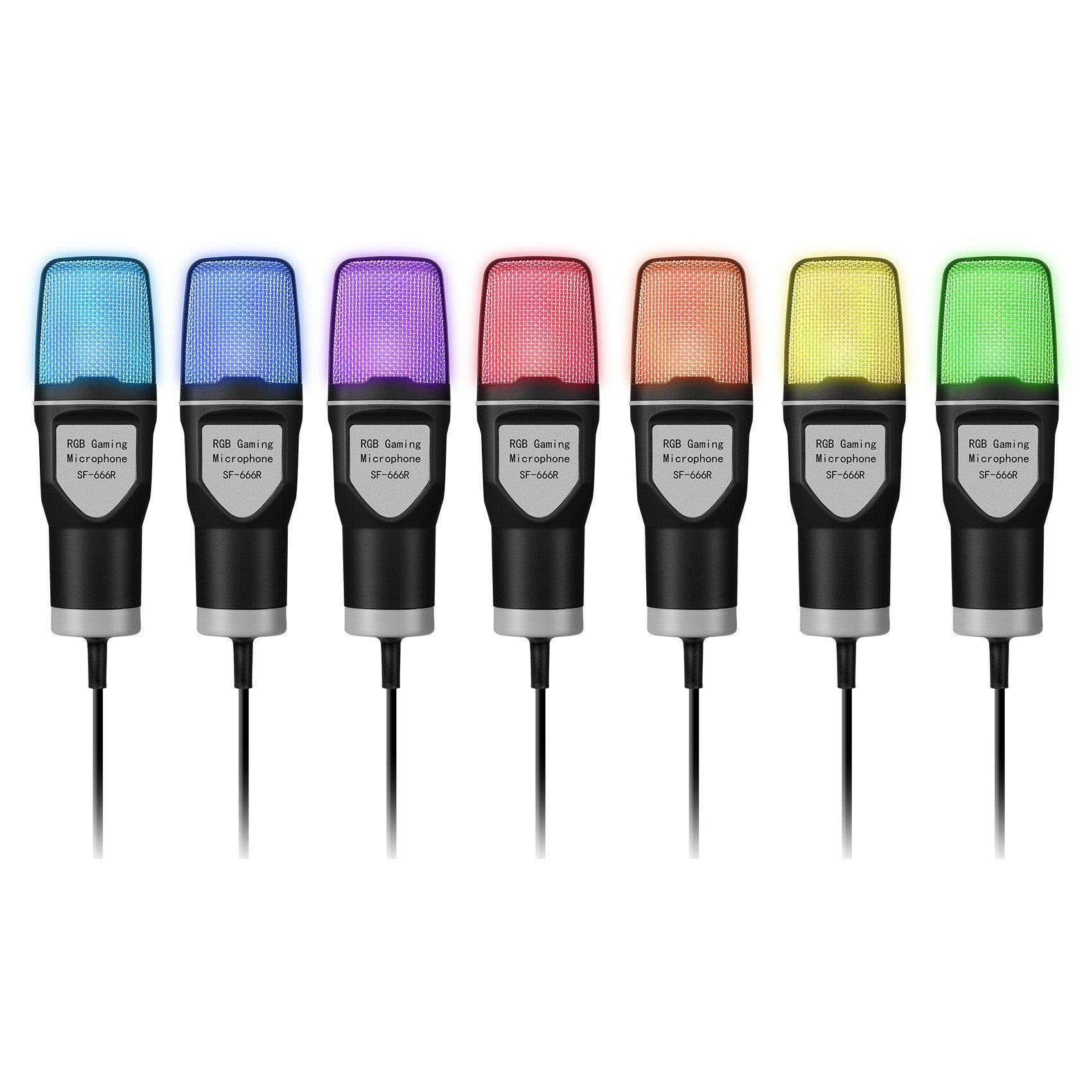 Seven Color Luminous Microphone With Shock Mount