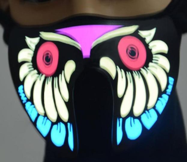 👹 Sound Avtivated LED Rave Mask - AzraTec