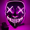 👺Black V  Horror Glowing LED halloween mask - AzraTec