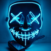 👺Black V  Horror Glowing LED halloween mask - AzraTec