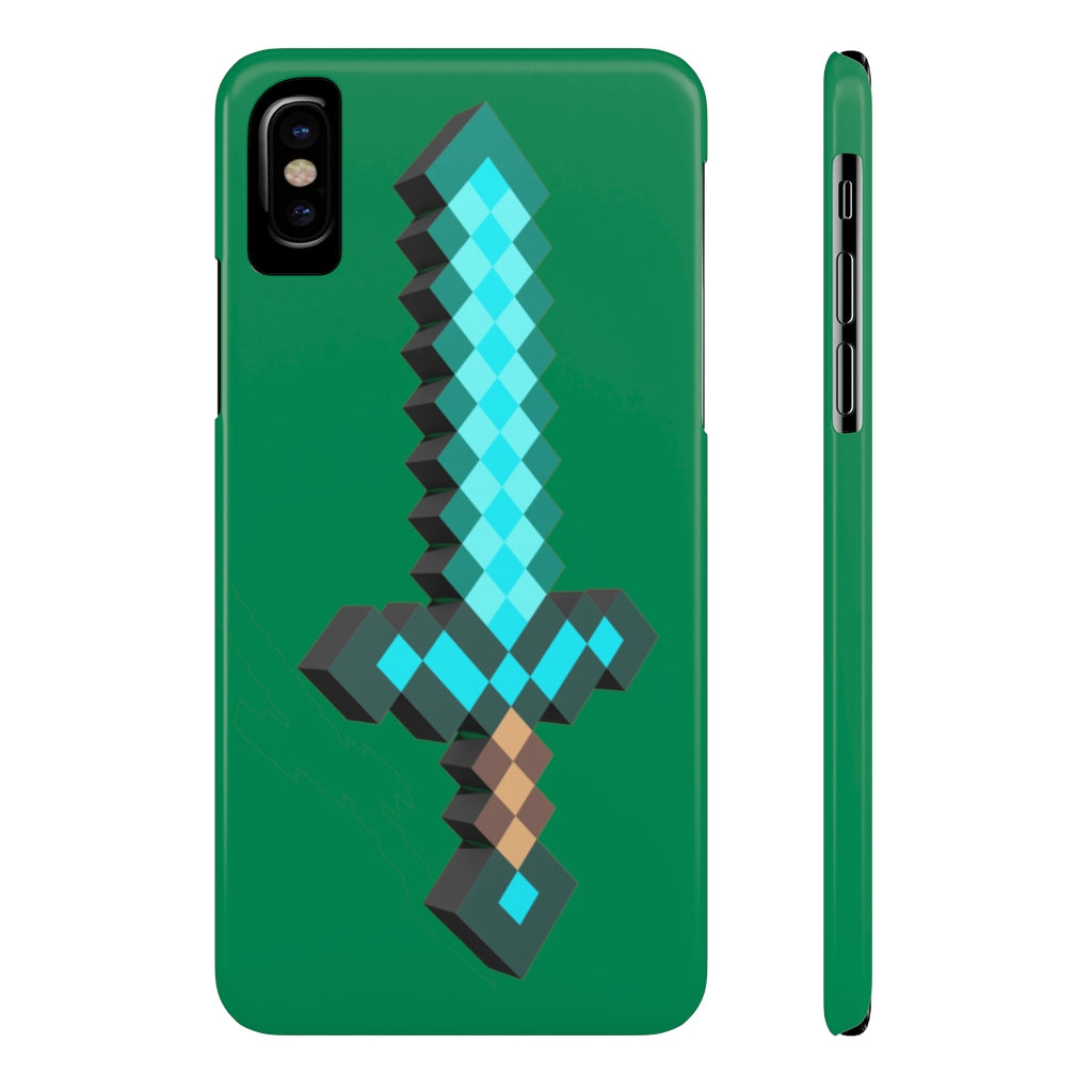Minecraft Sword Slim Matte Phone Cases - AzraTec